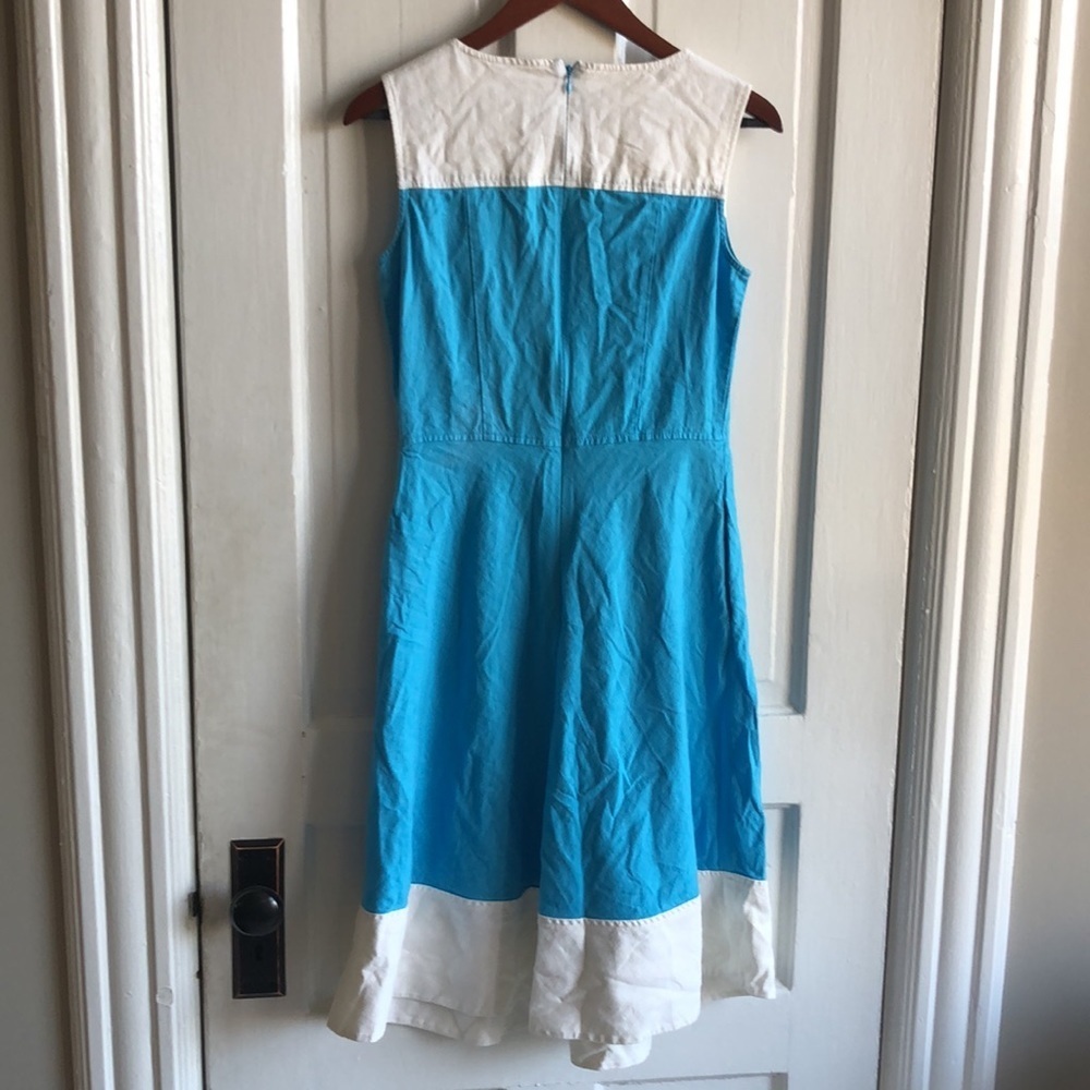 Pendleton Color Block Fit And Flare Crew Neck Sle… - image 6